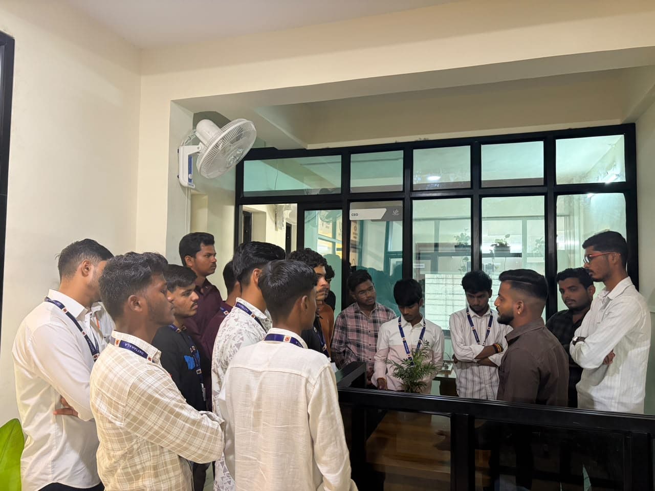 Team members gathering for daily standup meeting